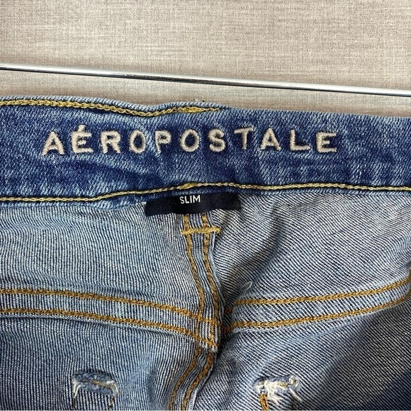 Aeropostale Slim Jeans Sz 30X32 Tapered Leg Medium Wash Blue - Picture 6 of 7